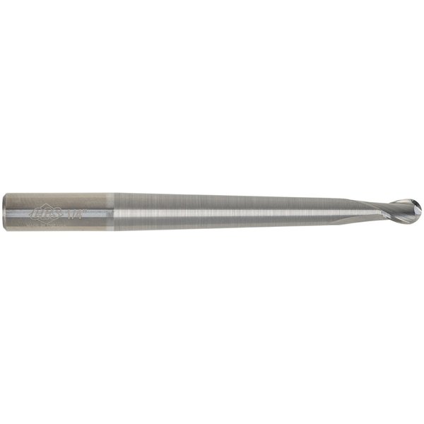 Cgs Tool 2Fl 30 Deg Profile Ball End W/ Reduced Neck 1/8"Dia 1/4"Loc W/ 1-5/8" Reach 2-1/2"Oal 7002